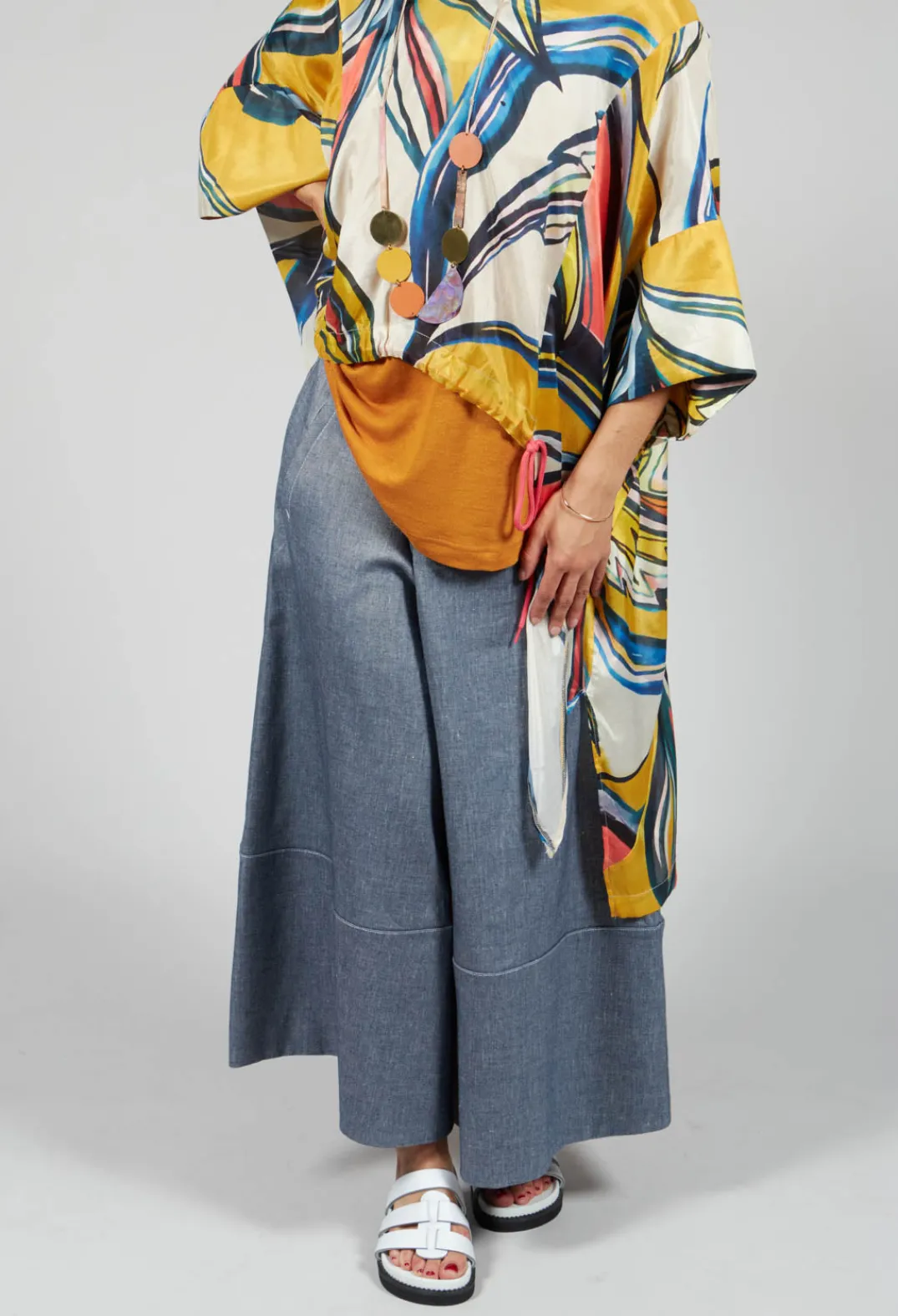 Bize Trousers^Cropped Culottes in Original Indigo