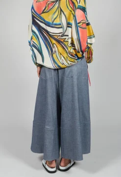 Bize Trousers^Cropped Culottes in Original Indigo