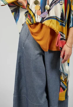 Bize Trousers^Cropped Culottes in Original Indigo