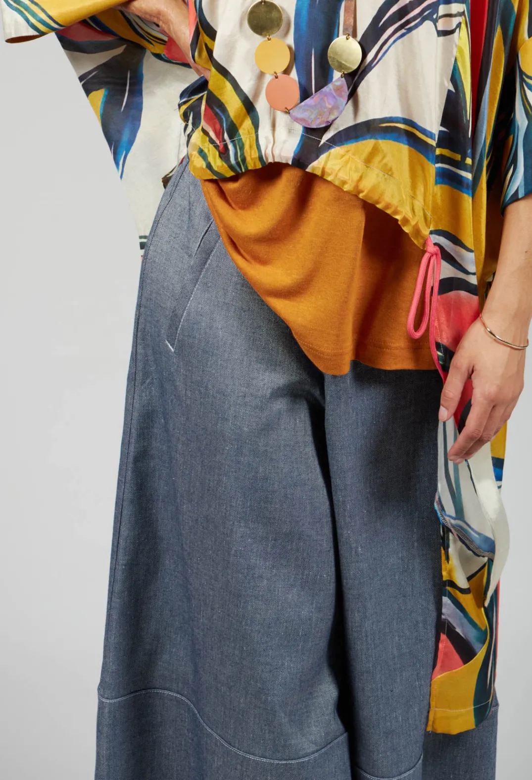 Bize Trousers^Cropped Culottes in Original Indigo