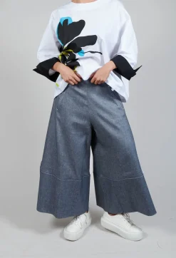 Bize Trousers^Cropped Culottes in Original Indigo