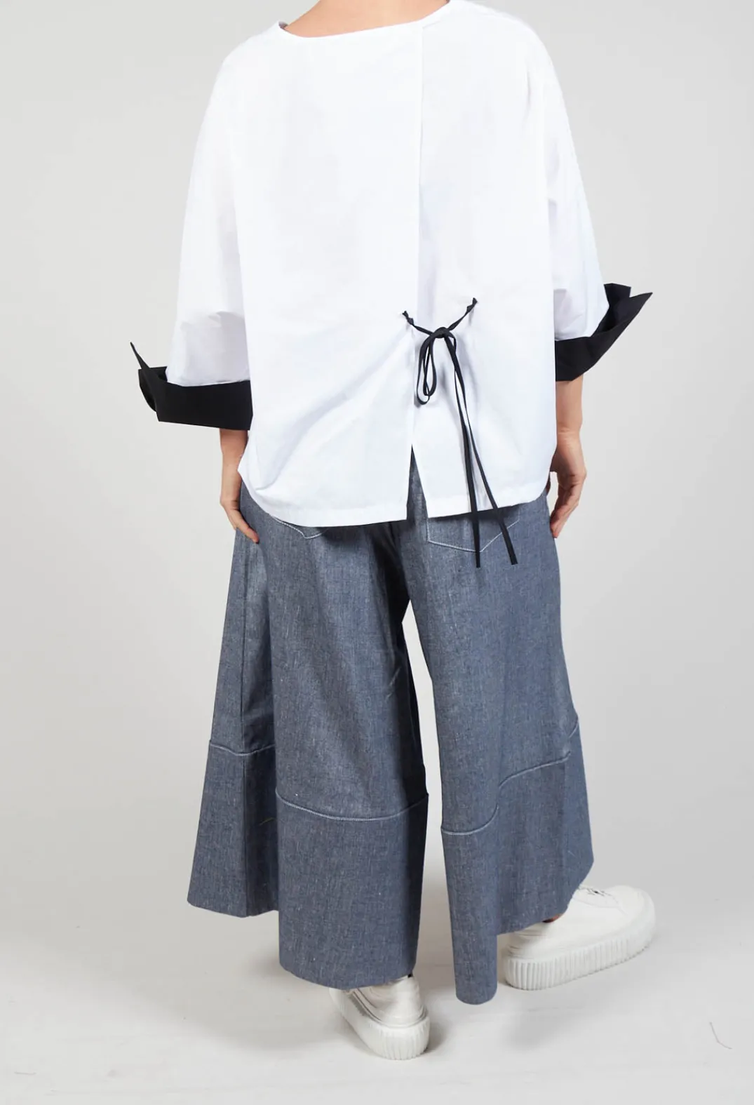 Bize Trousers^Cropped Culottes in Original Indigo
