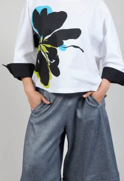 Bize Trousers^Cropped Culottes in Original Indigo