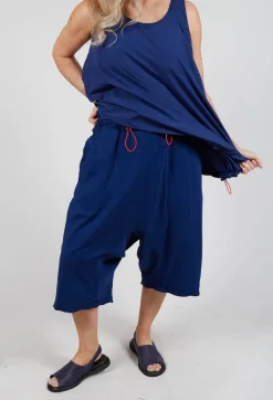 Rundholz Dip Trousers^Cropped Drop-Crotch Trousers in Ocean