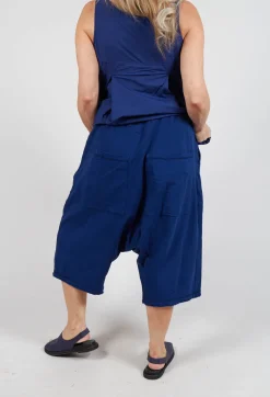 Rundholz Dip Trousers^Cropped Drop-Crotch Trousers in Ocean