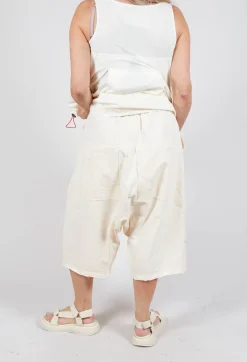 Rundholz Dip Trousers^Cropped Drop-Crotch Trousers in Greige