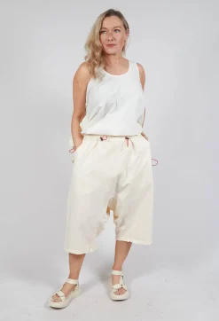 Rundholz Dip Trousers^Cropped Drop-Crotch Trousers in Greige