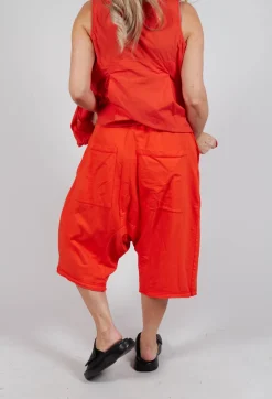 Rundholz Dip Trousers^Cropped Drop-Crotch Trousers in Mandarine