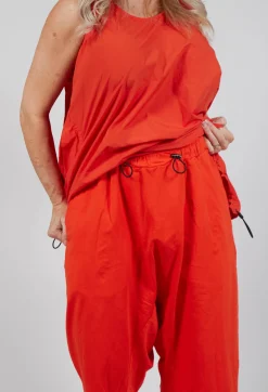 Rundholz Dip Trousers^Cropped Drop-Crotch Trousers in Mandarine