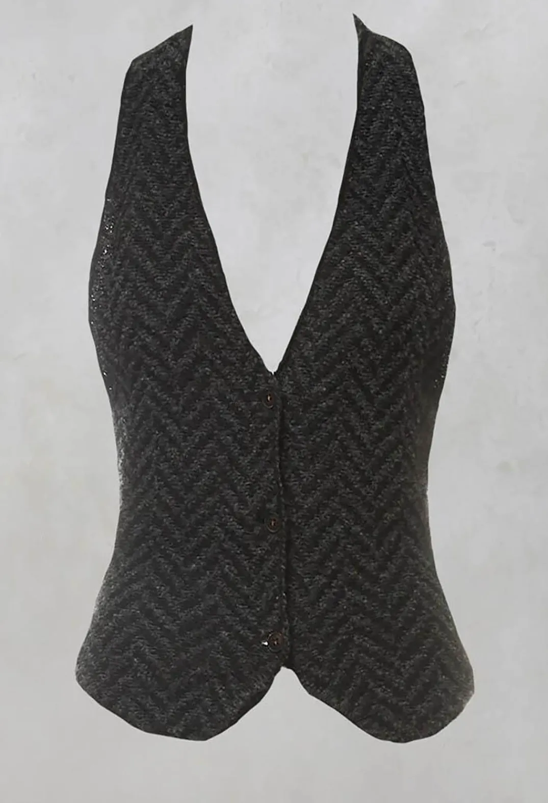 Lilith Jackets^Cropped Gilet with Wrap Around Neck in Graphic