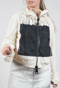 Rundholz Mainline Jackets^Cropped Hooded Jacket in Black Paint