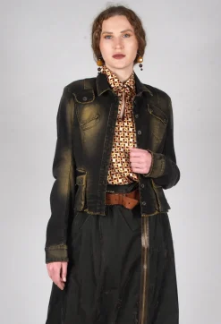 Masnada Jackets^Cropped Jean Jacket in Denim Tumeric