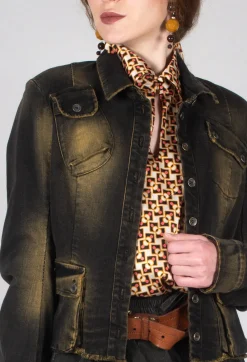 Masnada Jackets^Cropped Jean Jacket in Denim Tumeric