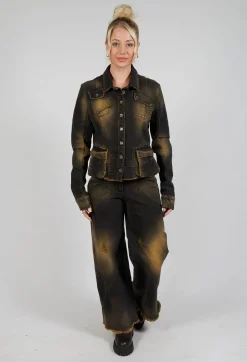 Masnada Jackets^Cropped Jean Jacket in Denim Tumeric
