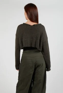 Rundholz Black Label Jumpers^Cropped Jumper with Feature Hem in Jungle