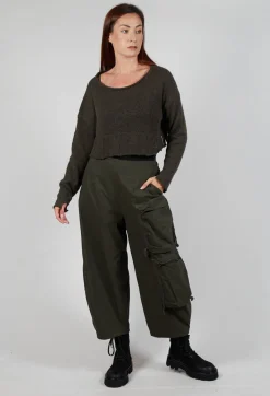 Rundholz Black Label Jumpers^Cropped Jumper with Feature Hem in Jungle
