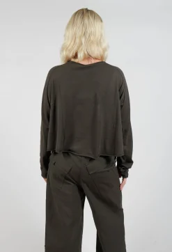 Rundholz Black Label Jumpers^Cropped Jumper with Motif in Jungle Jacquard