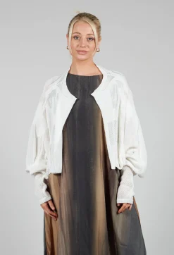 Moyuru Cardigans^Cropped Knitted Cardigan in White