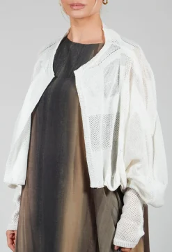 Moyuru Cardigans^Cropped Knitted Cardigan in White