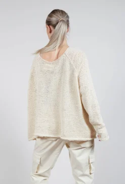 Rundholz Dip Jumpers^Cropped Knitted Jumper in Greige