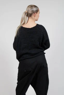Rundholz Dip Jumpers^Cropped Knitted Jumper in Black