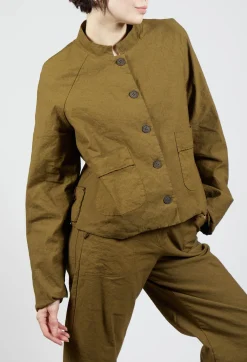 Aequamente Jackets^Cropped Long Sleeved Jacket in Oliva