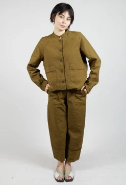 Aequamente Jackets^Cropped Long Sleeved Jacket in Oliva