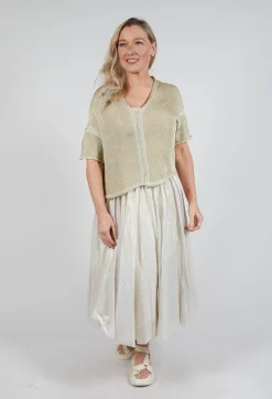 Rundholz Mainline Jumpers^Cropped Metallic Knit in Gold