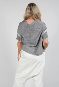 Rundholz Mainline Jumpers^Cropped Metallic Knit in Asteroid Sparkle