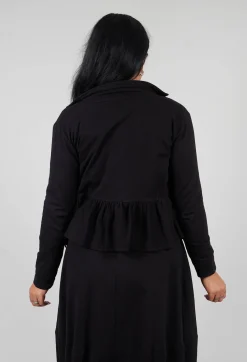 Bread and Butter Jackets^Cropped Peplum Jacket in Black