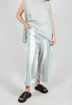 Rundholz Black Label Trousers^Cropped Pull On Trousers in Grey Print