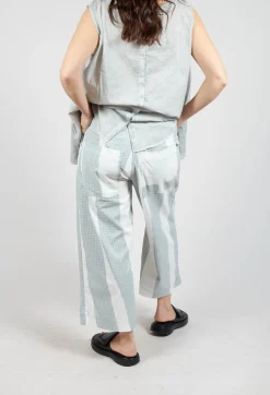 Rundholz Black Label Trousers^Cropped Pull On Trousers in Grey Print