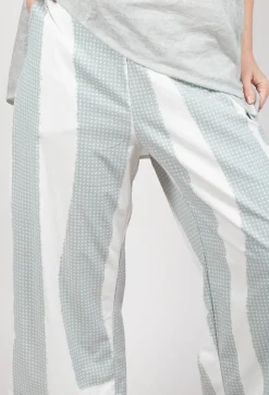 Rundholz Black Label Trousers^Cropped Pull On Trousers in Grey Print