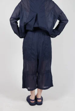 Rundholz Dip Trousers^Cropped Sheer Crinkled Trousers in Ink Paper