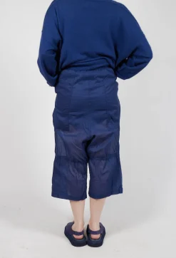Rundholz Dip Trousers^Cropped Sheer Crinkled Trousers in Ocean Paper