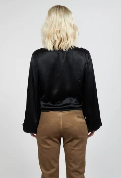 Umit Unal Shirts & Blouses^Cropped Silk Shirt in Black