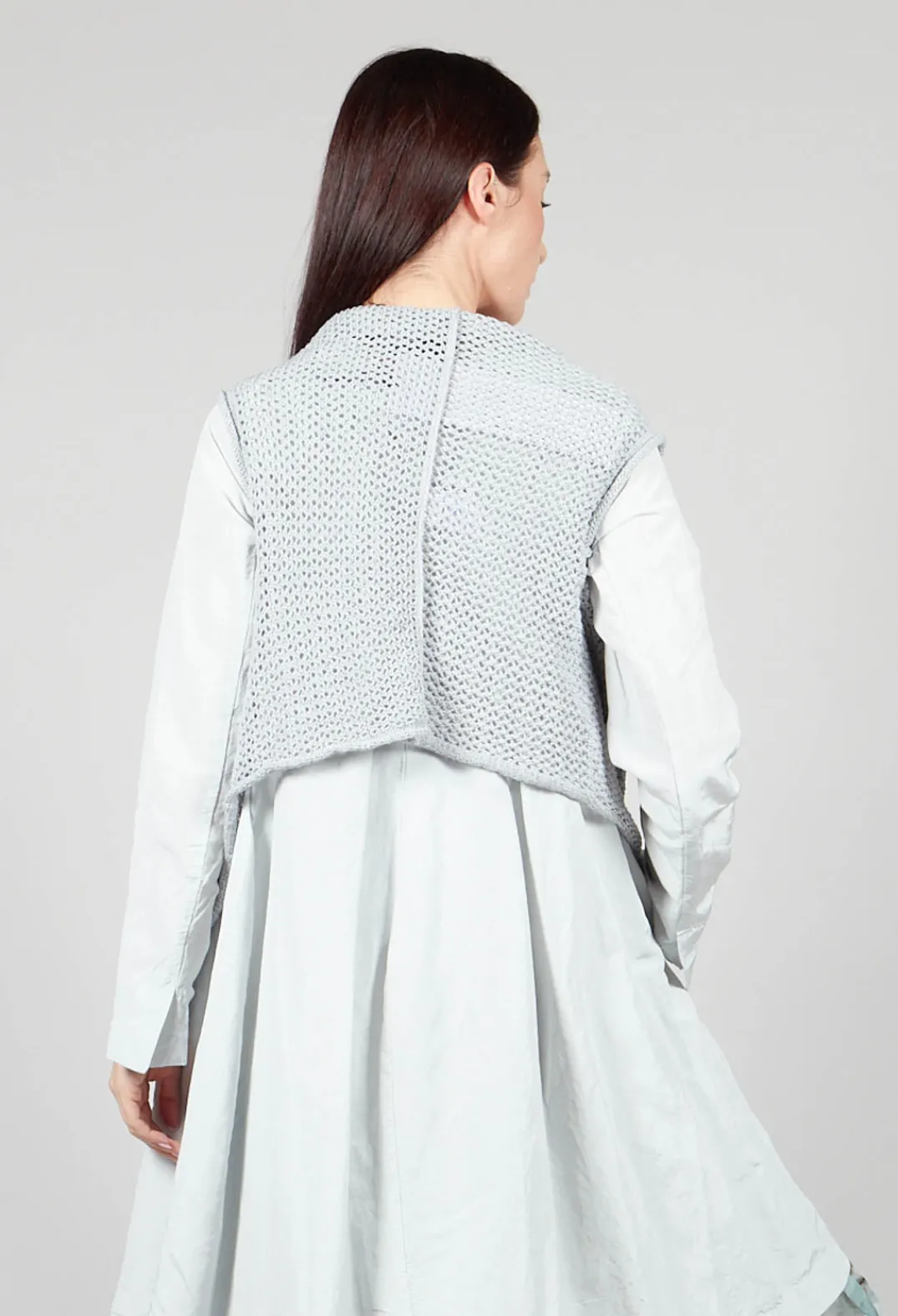 Rundholz Black Label Jumpers^Cropped Sleeveless Jumper in Ice