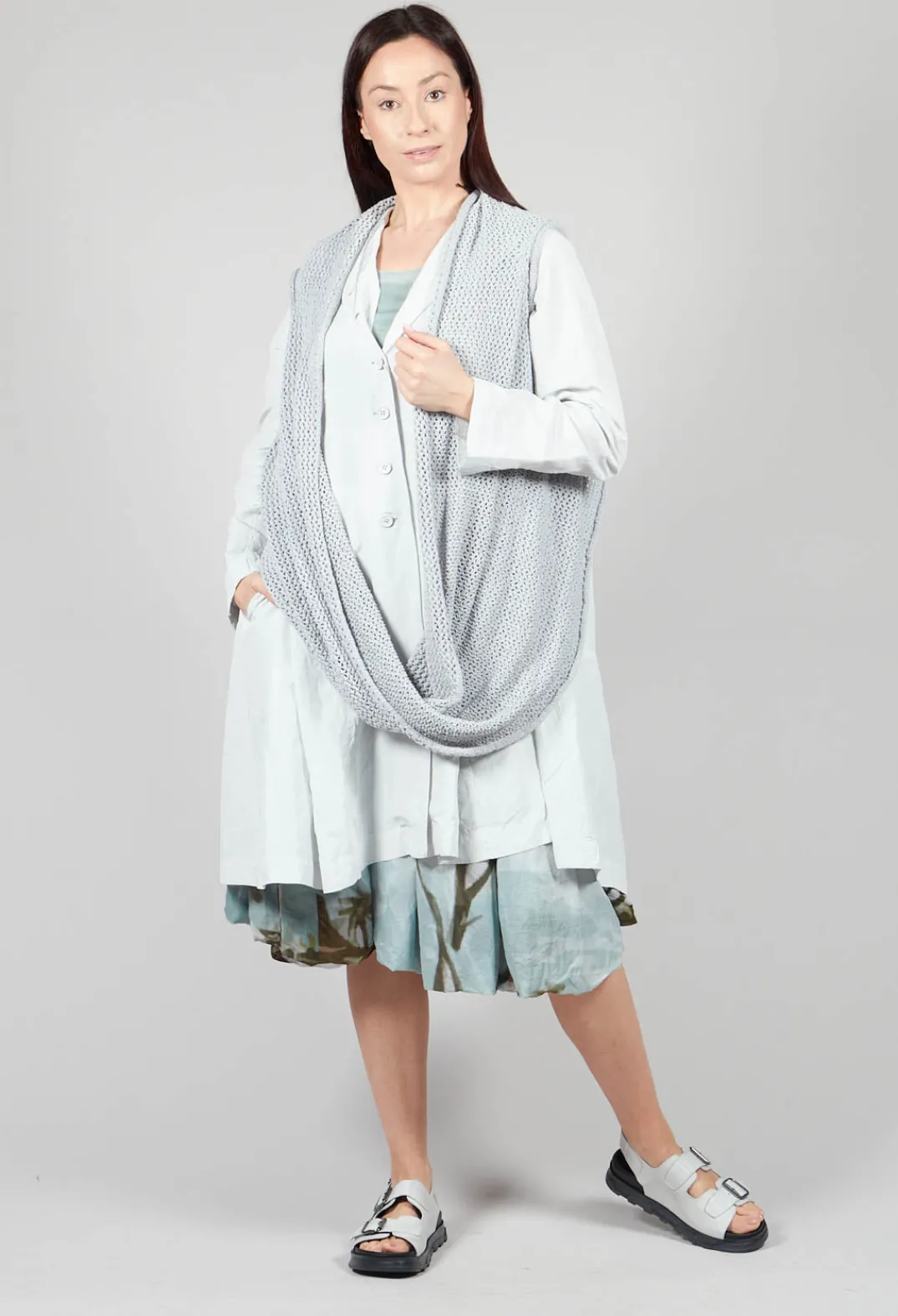 Rundholz Black Label Jumpers^Cropped Sleeveless Jumper in Ice