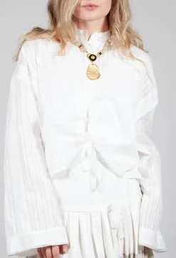 Isabel Benenato Shirts & Blouses^Cropped Top in White