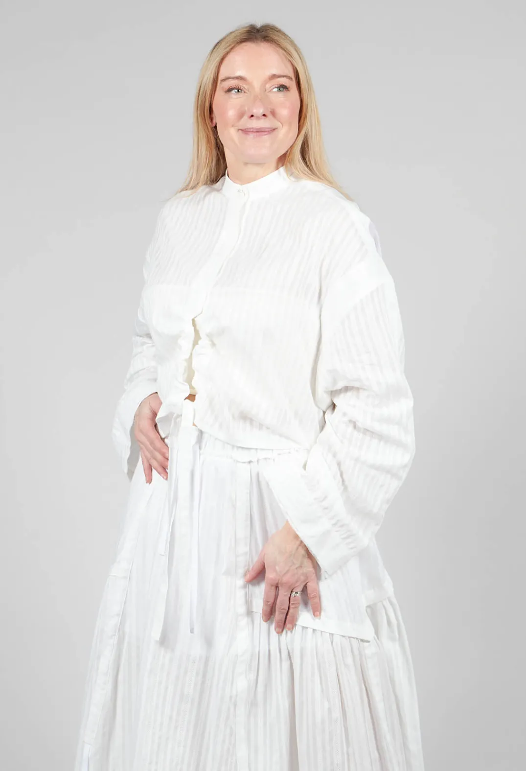 Isabel Benenato Shirts & Blouses^Cropped Top in White