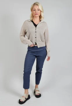 Sarah Pacini Trousers^Cropped Trousers in Midnight Blue