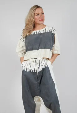 Rundholz Mainline Tops^Cropped T-Shirt in Asteroid Paint