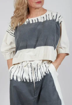 Rundholz Mainline Tops^Cropped T-Shirt in Asteroid Paint