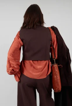 Mei Meij Jackets^Cropped Waistcoat in Java