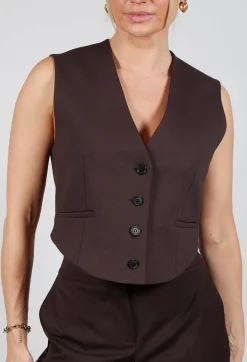 Mei Meij Jackets^Cropped Waistcoat in Java