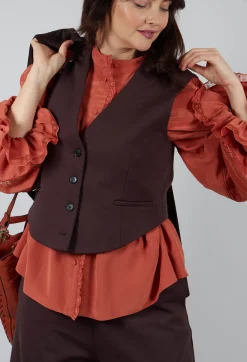 Mei Meij Jackets^Cropped Waistcoat in Java