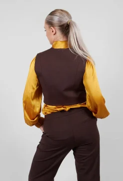 Mei Meij Jackets^Cropped Waistcoat in Java