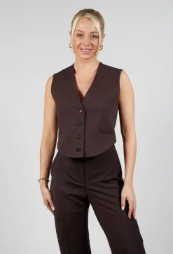 Mei Meij Jackets^Cropped Waistcoat in Java