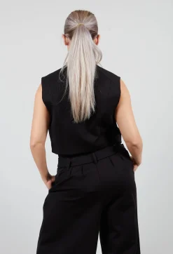 Mei Meij Jackets^Cropped Waistcoat in Nero
