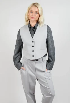 Mei Meij Jackets^Cropped Waistcoat in Perla